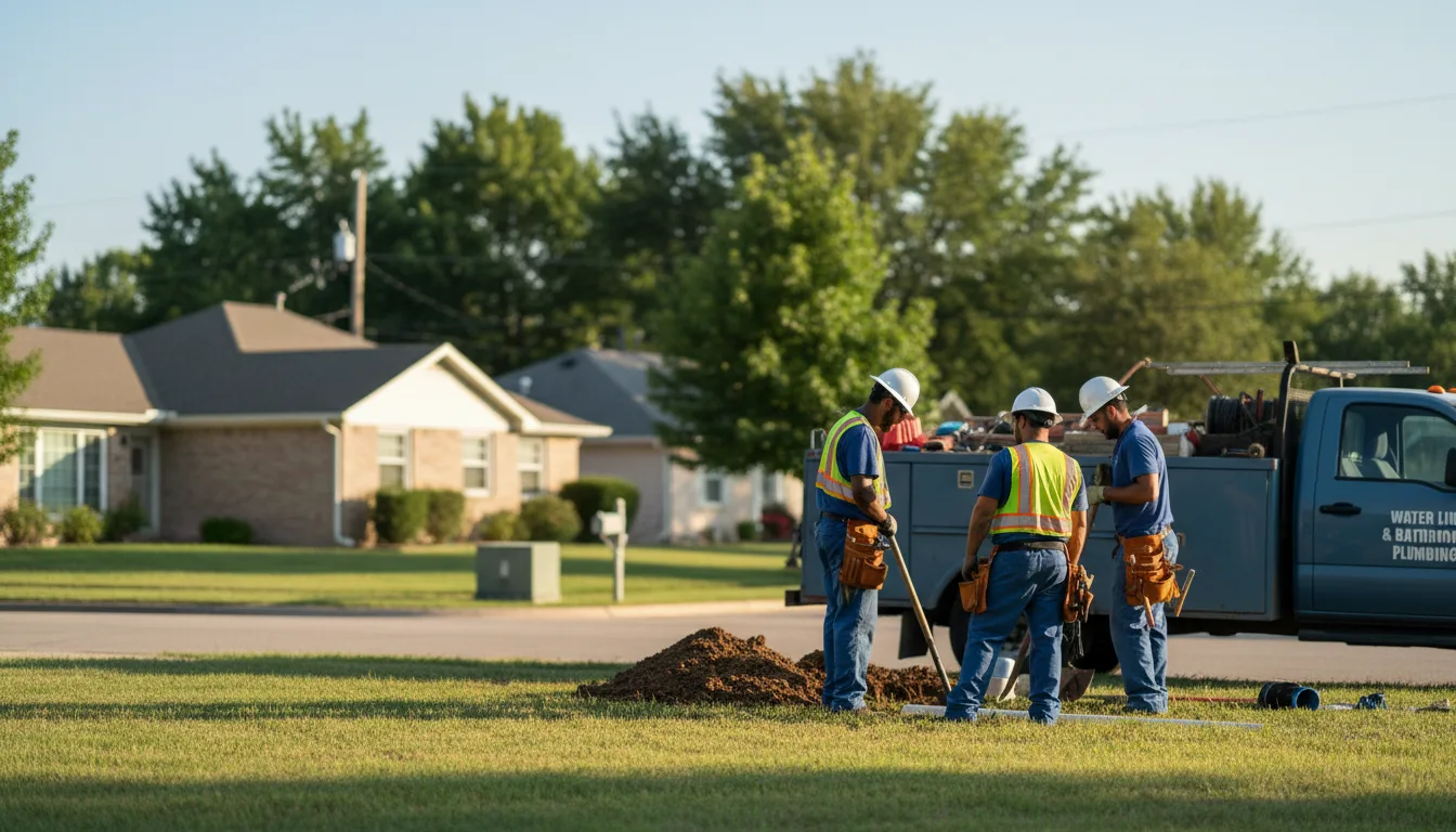 Residential water line and bathroom plumbing service in Grahn, KY